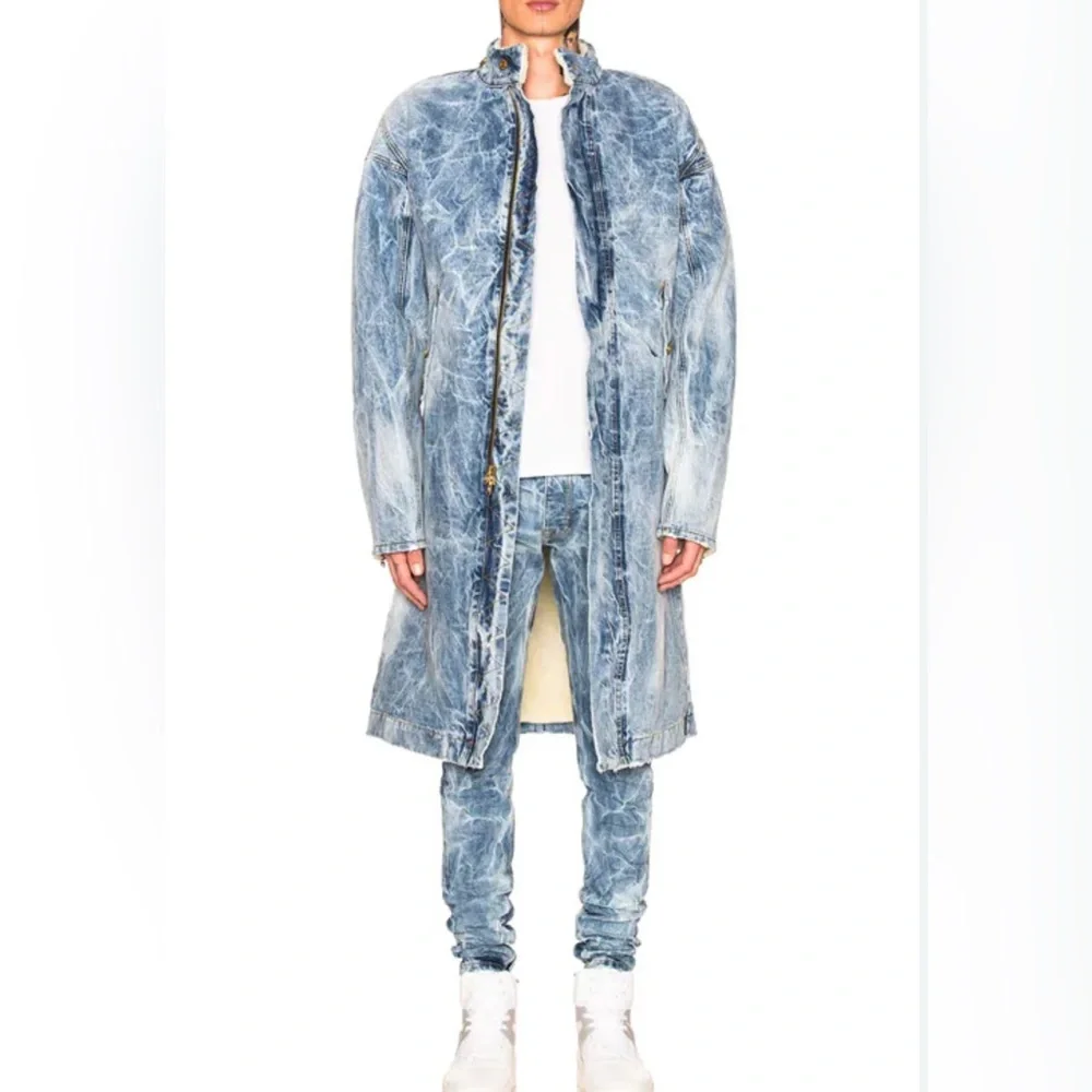 Fear Of God Holy Water Faux Shearling Denim Coat - Picture 2 of 15